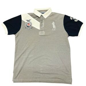 Polo Ralph Lauren Big Pony Crest Polo Size XL Grey Embroidered Riders Club
